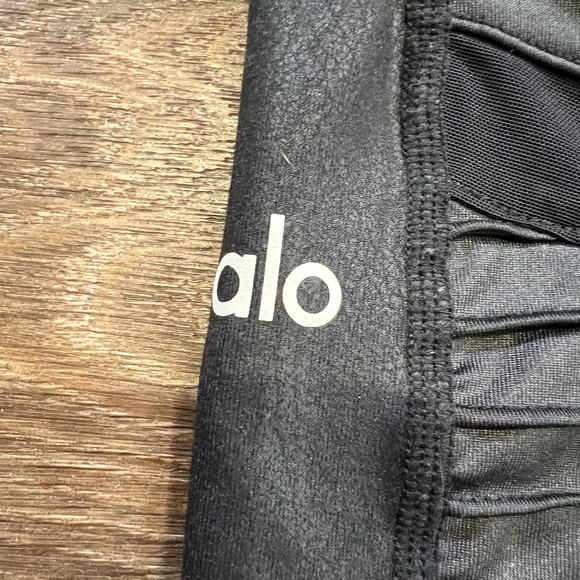 Alo Yoga High-Waist Moto Leggings Black Size Small Textured Athletic Athleisure - Picture 14 of 14
